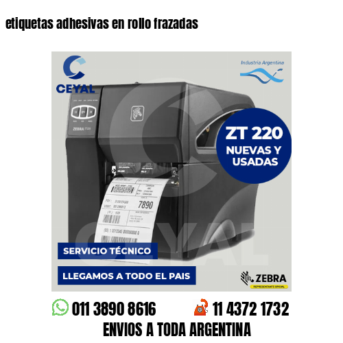 etiquetas adhesivas en rollo frazadas