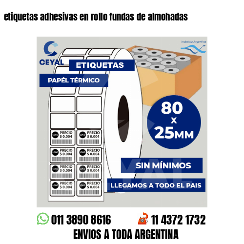 etiquetas adhesivas en rollo fundas de almohadas