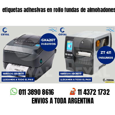 etiquetas adhesivas en rollo fundas de almohadones