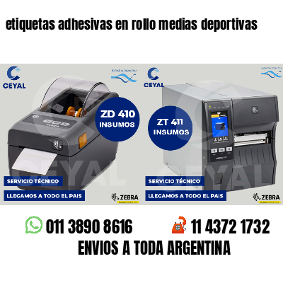 etiquetas adhesivas en rollo medias deportivas