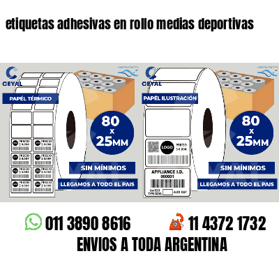 etiquetas adhesivas en rollo medias deportivas