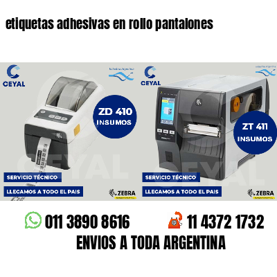 etiquetas adhesivas en rollo pantalones