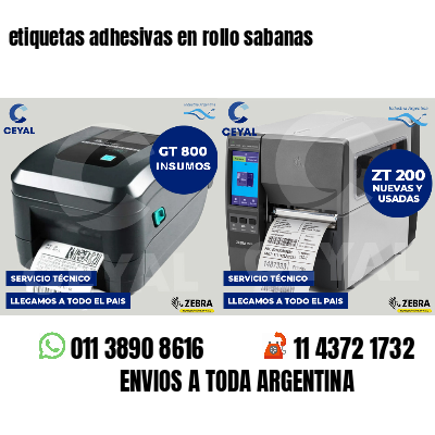 etiquetas adhesivas en rollo sabanas