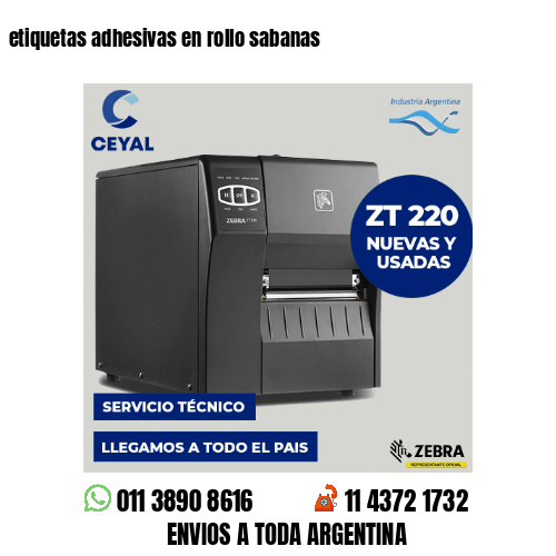 etiquetas adhesivas en rollo sabanas