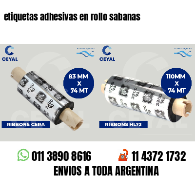 etiquetas adhesivas en rollo sabanas