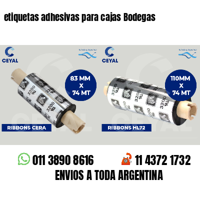 etiquetas adhesivas para cajas Bodegas