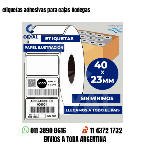 etiquetas adhesivas para cajas Bodegas