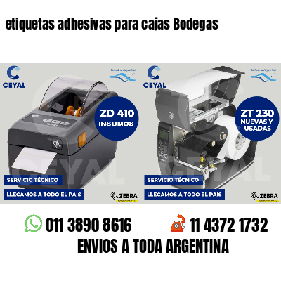 etiquetas adhesivas para cajas Bodegas