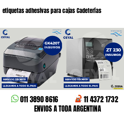 etiquetas adhesivas para cajas Cadeterías