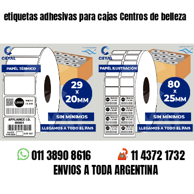 etiquetas adhesivas para cajas Centros de belleza