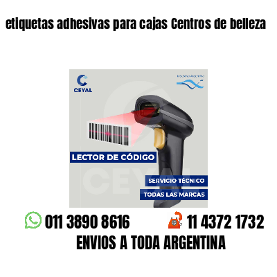 etiquetas adhesivas para cajas Centros de belleza