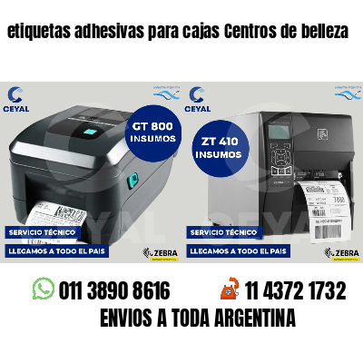 etiquetas adhesivas para cajas Centros de belleza