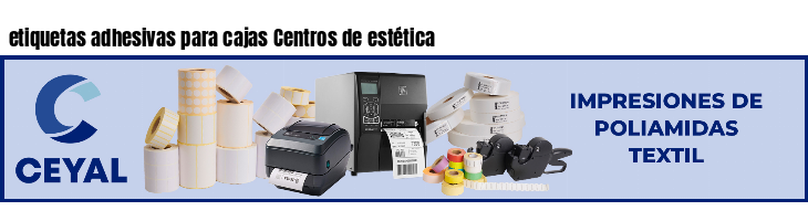 etiquetas adhesivas para cajas Centros de estética