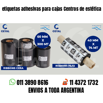 etiquetas adhesivas para cajas Centros de estética
