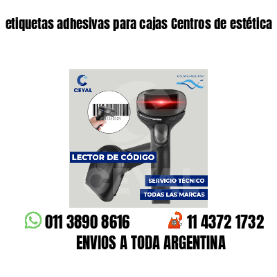 etiquetas adhesivas para cajas Centros de estética