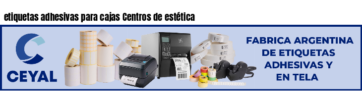 etiquetas adhesivas para cajas Centros de estética