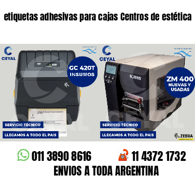 etiquetas adhesivas para cajas Centros de estética
