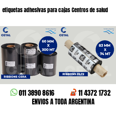 etiquetas adhesivas para cajas Centros de salud