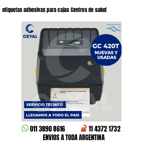 etiquetas adhesivas para cajas Centros de salud