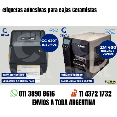 etiquetas adhesivas para cajas Ceramistas