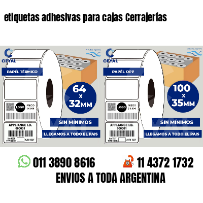 etiquetas adhesivas para cajas Cerrajerías