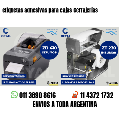 etiquetas adhesivas para cajas Cerrajerías