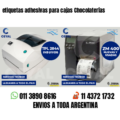 etiquetas adhesivas para cajas Chocolaterías