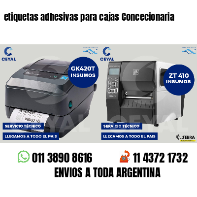 etiquetas adhesivas para cajas Concecionaria