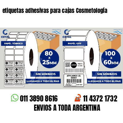 etiquetas adhesivas para cajas Cosmetología