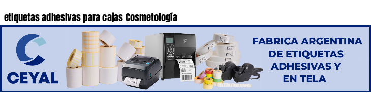 etiquetas adhesivas para cajas Cosmetología
