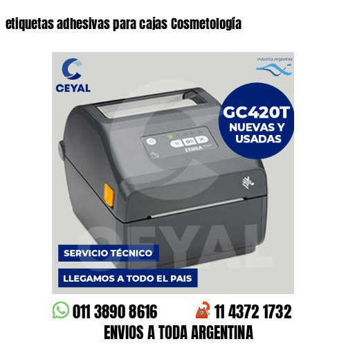 etiquetas adhesivas para cajas Cosmetología