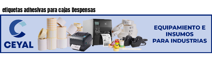 etiquetas adhesivas para cajas Despensas