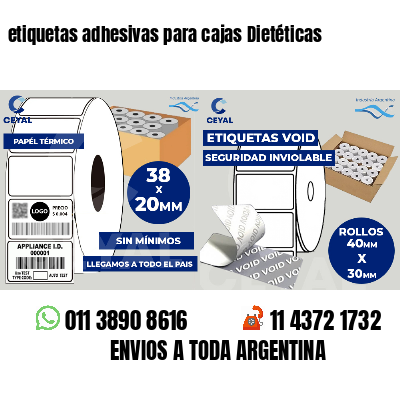 etiquetas adhesivas para cajas Dietéticas