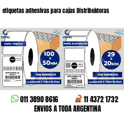 etiquetas adhesivas para cajas Distribuidoras