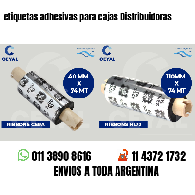 etiquetas adhesivas para cajas Distribuidoras