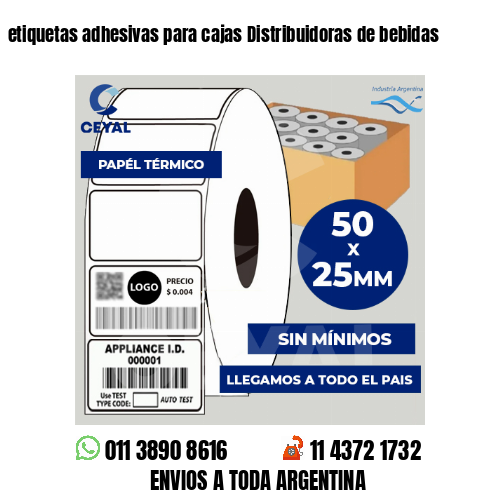 etiquetas adhesivas para cajas Distribuidoras de bebidas
