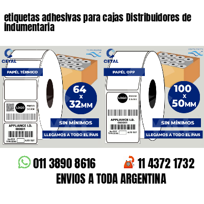 etiquetas adhesivas para cajas Distribuidores de indumentaria