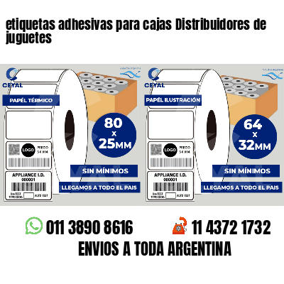 etiquetas adhesivas para cajas Distribuidores de juguetes
