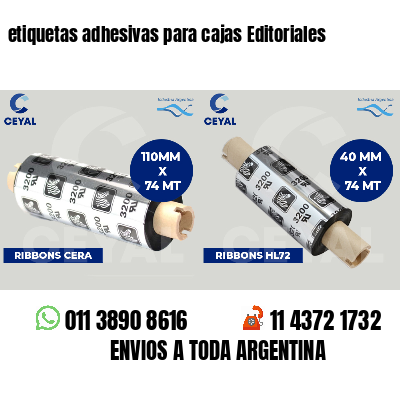 etiquetas adhesivas para cajas Editoriales