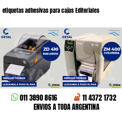 etiquetas adhesivas para cajas Editoriales