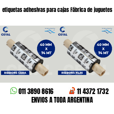 etiquetas adhesivas para cajas Fábrica de juguetes