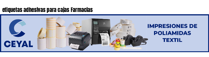 etiquetas adhesivas para cajas Farmacias