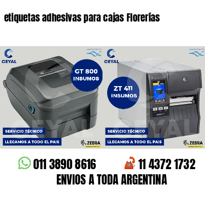 etiquetas adhesivas para cajas Florerías