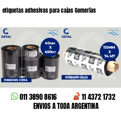 etiquetas adhesivas para cajas Gomerías