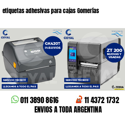 etiquetas adhesivas para cajas Gomerías
