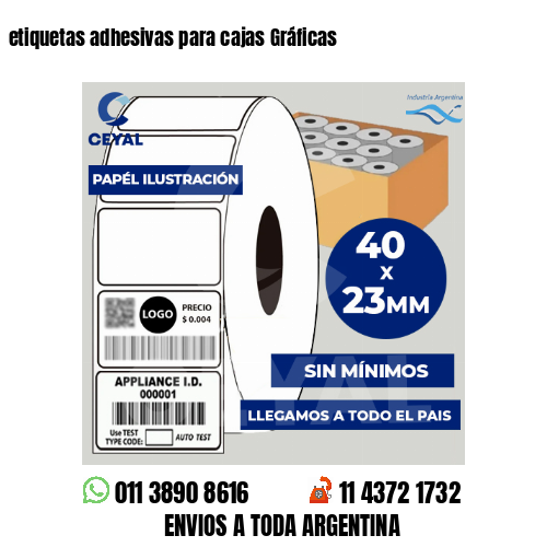 etiquetas adhesivas para cajas Gráficas
