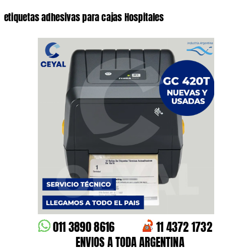 etiquetas adhesivas para cajas Hospitales