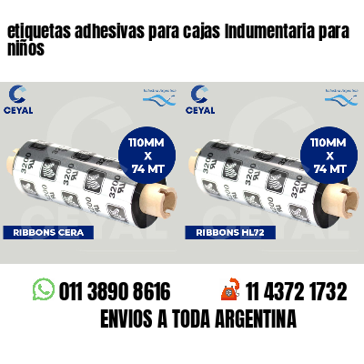 etiquetas adhesivas para cajas Indumentaria para niños