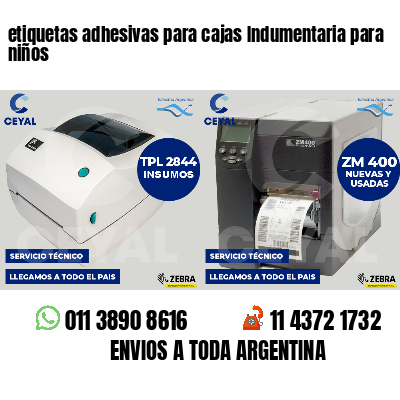 etiquetas adhesivas para cajas Indumentaria para niños