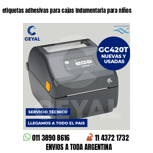 etiquetas adhesivas para cajas Indumentaria para niños